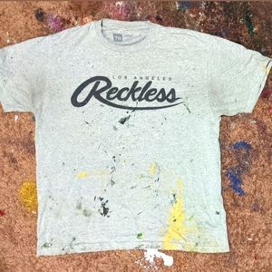 Natural vintage artist paint t-shirt